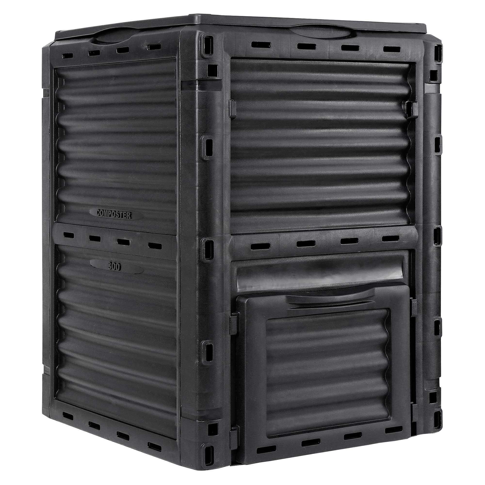 300L Large Garden Outdoor Compost Bin Composter BPA Free Compost Barrel V324-GDCOBIN-300L