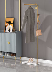 Metal Coat Rack Marble Base Hooks Clothes Coats Bag Tree Hat Display Hanger Stand Organiser V324-H-CRACKGDWH-S