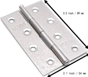 Pack of 6 Hinge 3.5 Inch Stainless Steel Door Hinges Cabinet Door Hinges Furniture V324-HG-12405