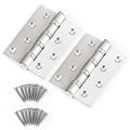 304 Flat Pin Hinge Spring 2Pack 100mm Folding Butt Door Cabinet Hinges Folding Furniture Hardware V324-HG-2PC25405