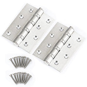 304 Flat Pin Hinge Spring 2Pack 100mm Folding Butt Door Cabinet Hinges Folding Furniture Hardware V324-HG-2PC25405