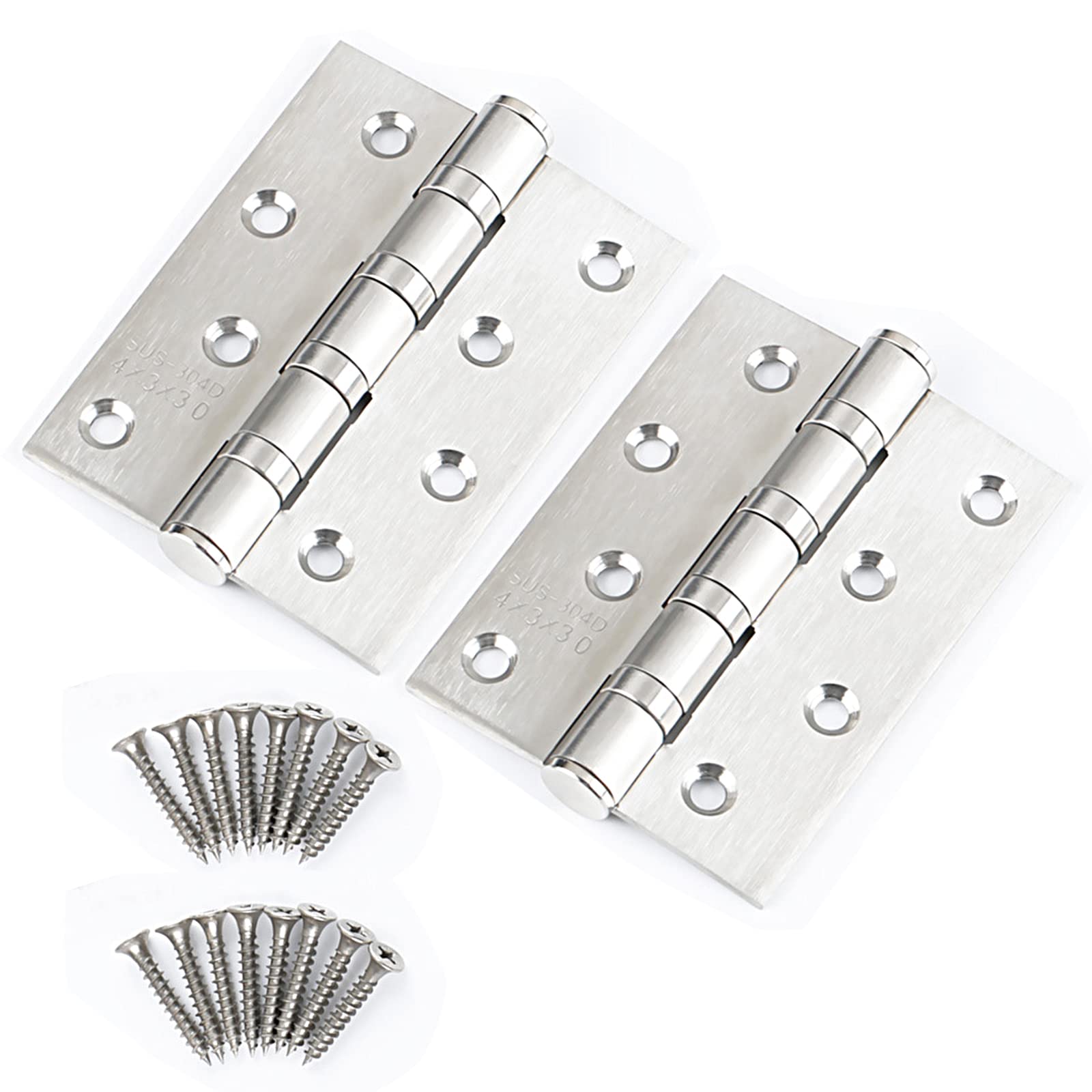 304 Flat Pin Hinge Spring 2Pack 100mm Folding Butt Door Cabinet Hinges Folding Furniture Hardware V324-HG-2PC25405