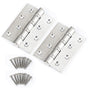 304 Flat Pin Hinge Spring 2Pack 100mm Folding Butt Door Cabinet Hinges Folding Furniture Hardware V324-HG-2PC25405