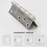 304 Flat Pin Hinge Spring 2Pack 100mm Folding Butt Door Cabinet Hinges Folding Furniture Hardware V324-HG-2PC25405