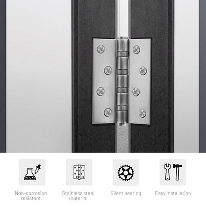 304 Flat Pin Hinge Spring 2Pack 100mm Folding Butt Door Cabinet Hinges Folding Furniture Hardware V324-HG-2PC25405