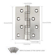 304 Flat Pin Hinge Spring 2Pack 100mm Folding Butt Door Cabinet Hinges Folding Furniture Hardware V324-HG-2PC25405