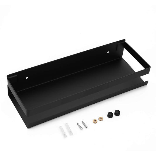 Black Bathroom Shower Shelf Kitchen Rack Storage Shelves Shampoo Holder Organizer V324-HO-23TOWHOLD-BK