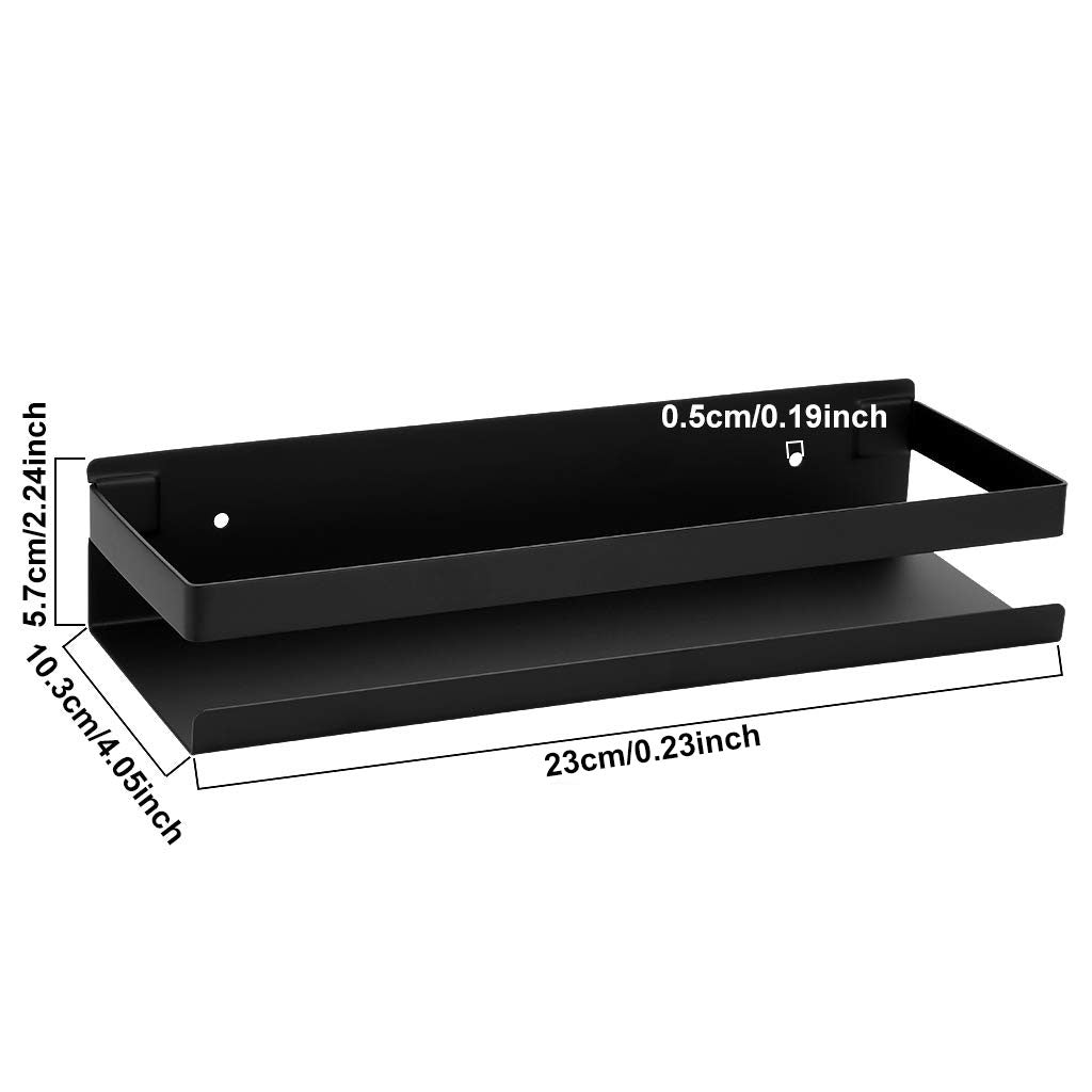 Black Bathroom Shower Shelf Kitchen Rack Storage Shelves Shampoo Holder Organizer V324-HO-23TOWHOLD-BK