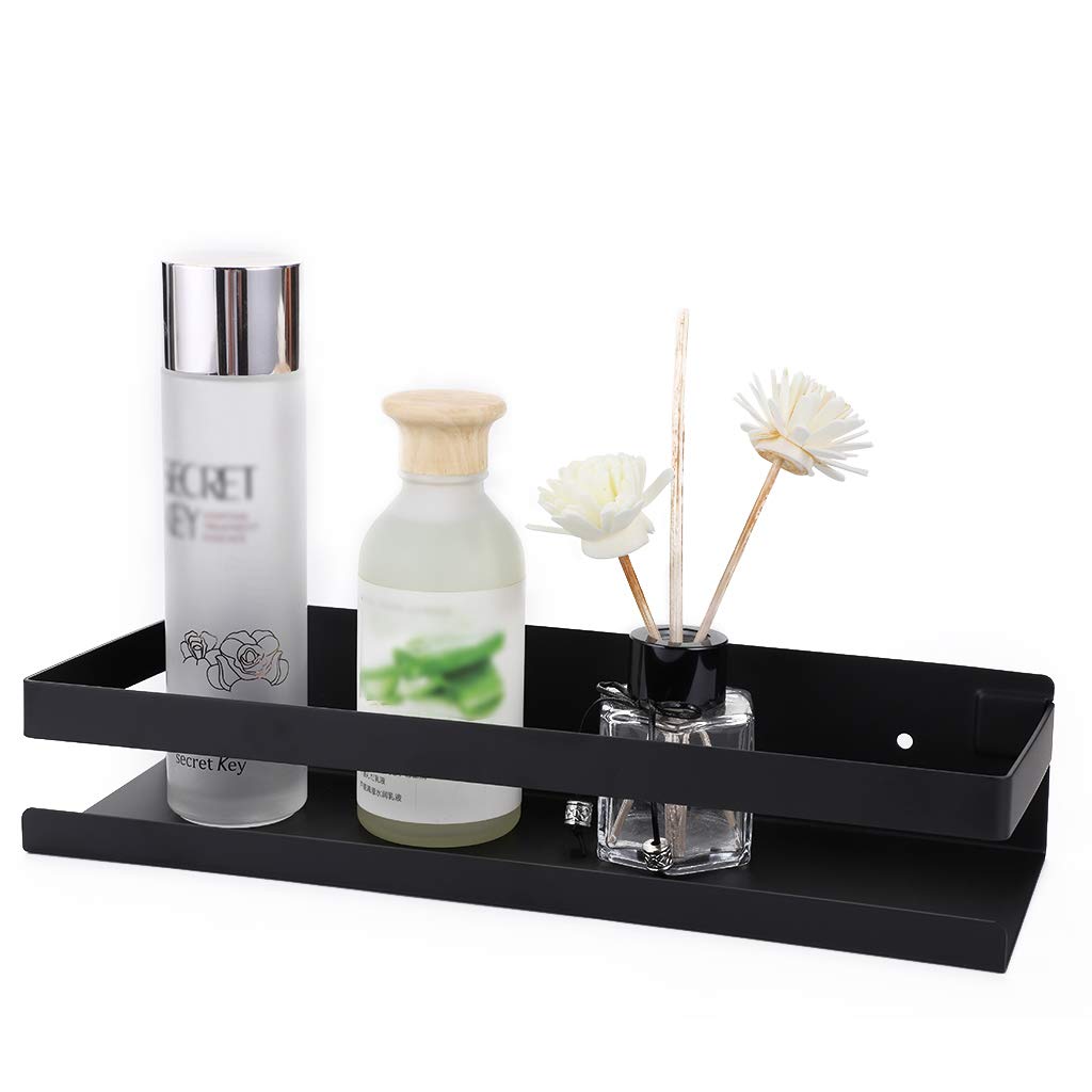 Black Bathroom Shower Shelf Kitchen Rack Storage Shelves Shampoo Holder Organizer V324-HO-23TOWHOLD-BK
