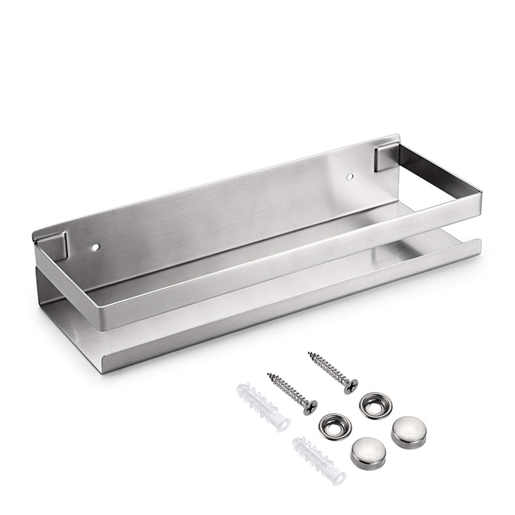Brushed Bathroom Shower Shelf Kitchen Rack Storage Shelves Shampoo Holder Organizer V324-HO-23TOWHOLD-SI