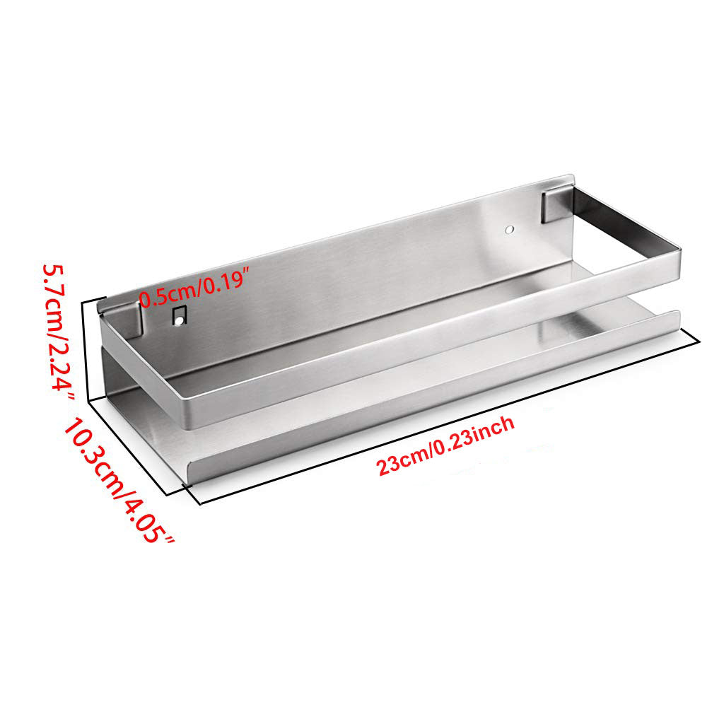 Brushed Bathroom Shower Shelf Kitchen Rack Storage Shelves Shampoo Holder Organizer V324-HO-23TOWHOLD-SI