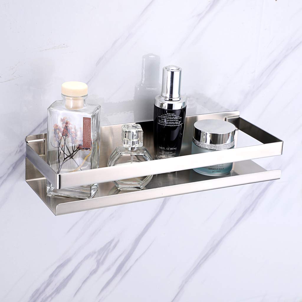 Brushed Bathroom Shower Shelf Kitchen Rack Storage Shelves Shampoo Holder Organizer V324-HO-23TOWHOLD-SI