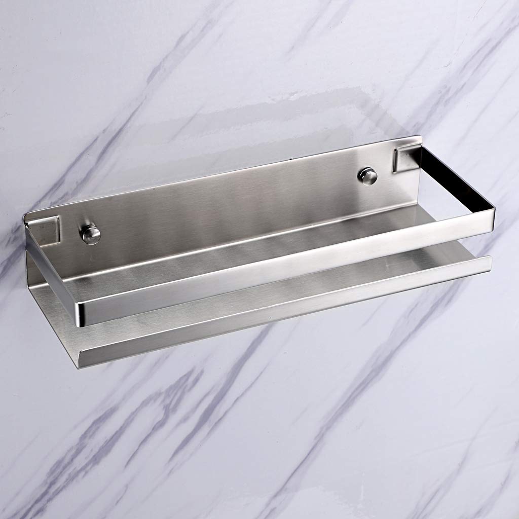 Brushed Bathroom Shower Shelf Kitchen Rack Storage Shelves Shampoo Holder Organizer V324-HO-23TOWHOLD-SI