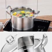 6 Pc Kitchen Sauce Pan Pots Set 430 Stainless Steel Cookware Set Milk stock Pot Pans Set V324-HO-3PC430POT