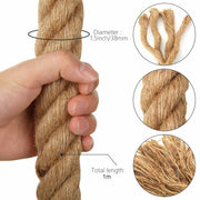 1m Sisal 40mm Rope Natural Twine Cord Thick Jute Hemp Manila Crafting Home Decor V324-HO-40MMSROPE1M