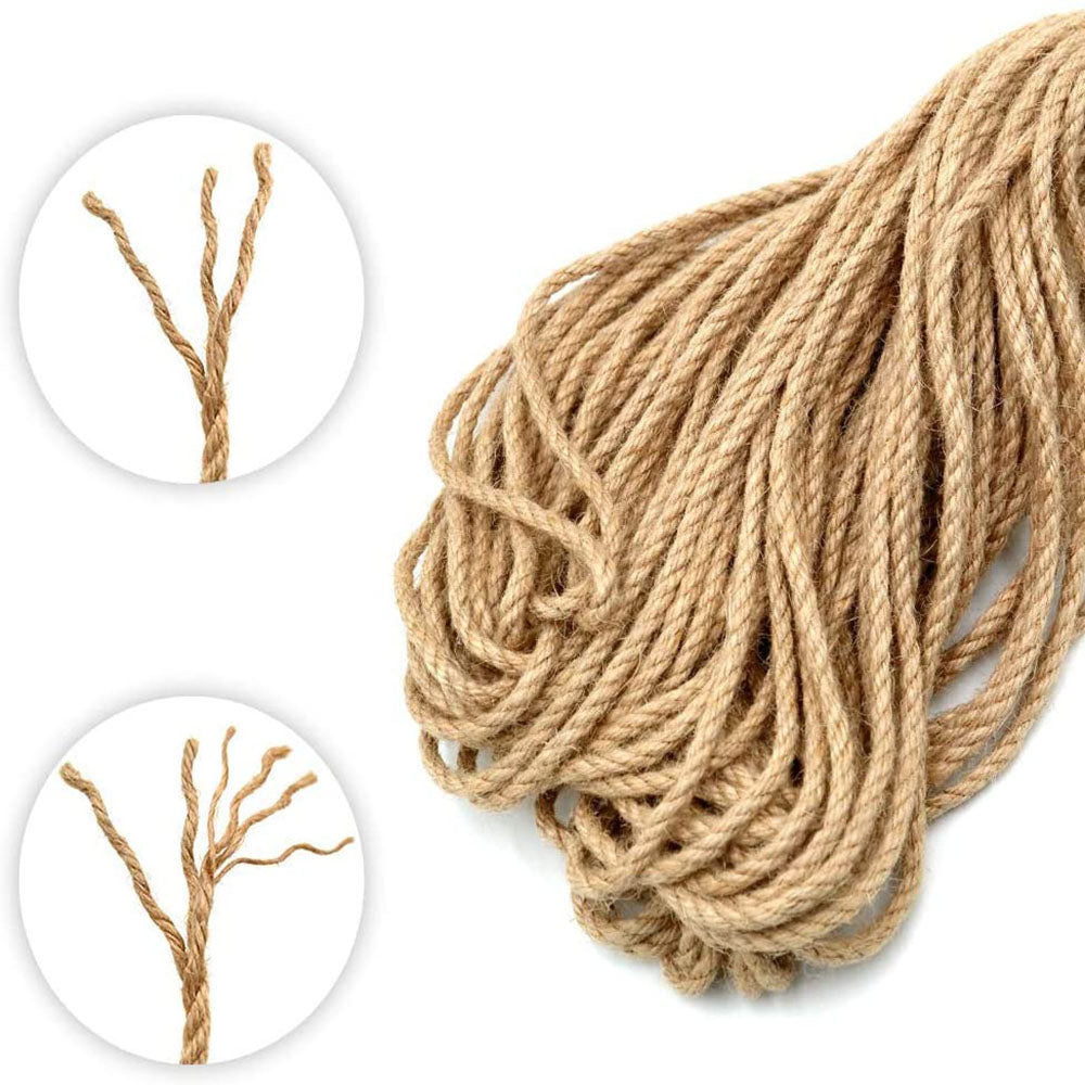 100m Sisal 5mm Rope Natural Twine Cord Thick Jute Hemp Manila Crafting Home Decor V324-HO-5MMSROPE