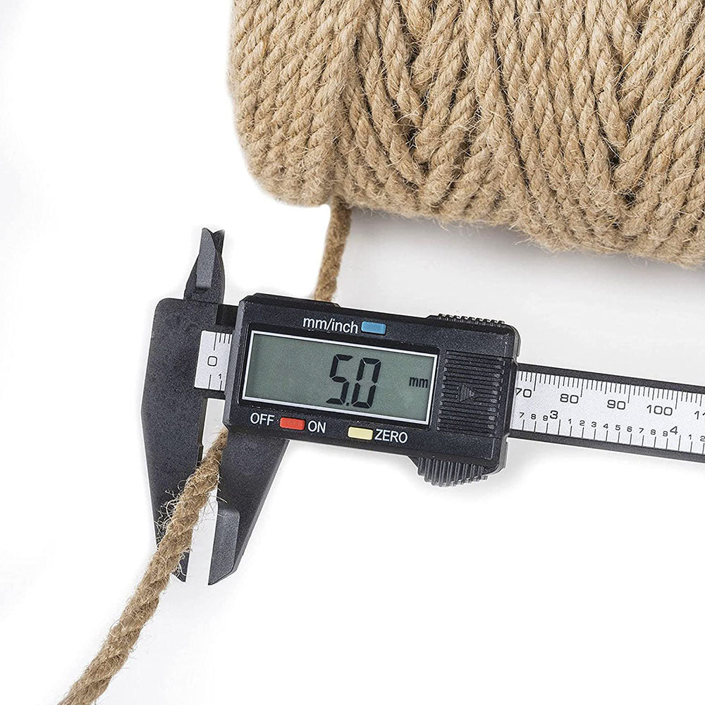 100m Sisal 5mm Rope Natural Twine Cord Thick Jute Hemp Manila Crafting Home Decor V324-HO-5MMSROPE