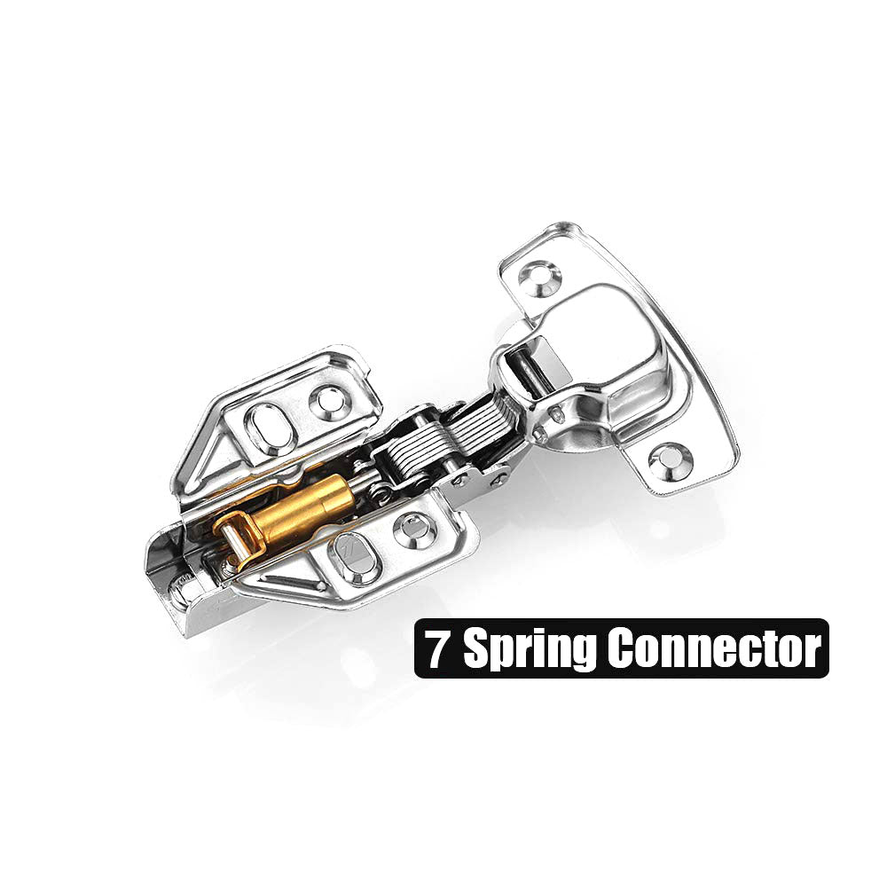 8 Pack 304 Stainless Steel Cabinet Hinges 100 Degree Soft Closing half Overlay Door Hinge Nickel Plated Finish V324-HO-8XPHINGE