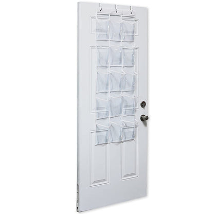 15 Pockets Over The Door Rack Hanging Kitchen Organizer Pantry Organizer Shoe Storage V324-HO-DSTORAGEPVC15PO