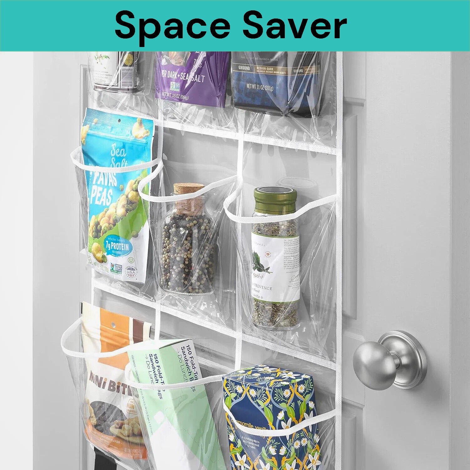 15 Pockets Over The Door Rack Hanging Kitchen Organizer Pantry Organizer Shoe Storage V324-HO-DSTORAGEPVC15PO