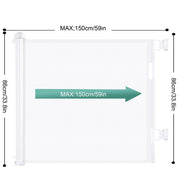 Retractable 1.5M Doorways Hallways Stairs Baby Gate Dog Pet Gate Indoor Outdoor Safety Gates White V324-HO-GATEWH15M