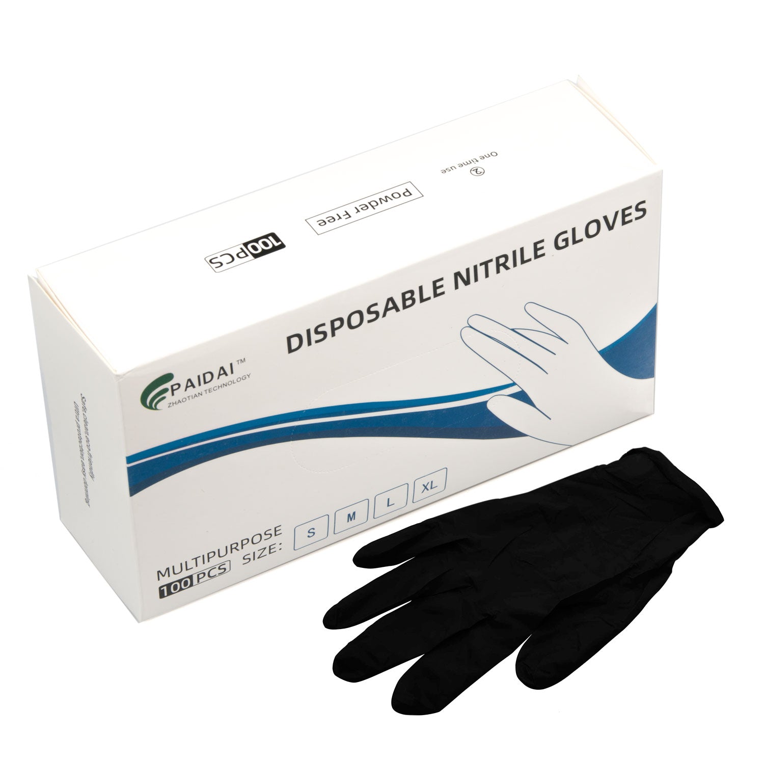 100x Nitrile Black Industrial Mechanic Tattoo Food Disposable Gloves Large V324-HO-GLOVELARGE