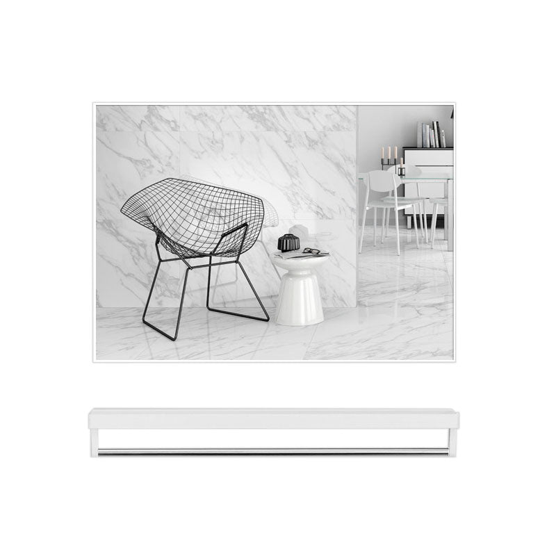 40x50cm White Rectangle Wall Bathroom Mirror Bathroom Holder Vanity Mirror Corner Decorative Mirrors V324-HO-MIRRAC4050-WH