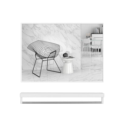 40x50cm White Rectangle Wall Bathroom Mirror Bathroom Holder Vanity Mirror Corner Decorative Mirrors V324-HO-MIRRAC4050-WH