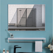 40x50cm White Rectangle Wall Bathroom Mirror Bathroom Holder Vanity Mirror Corner Decorative Mirrors V324-HO-MIRRAC4050-WH