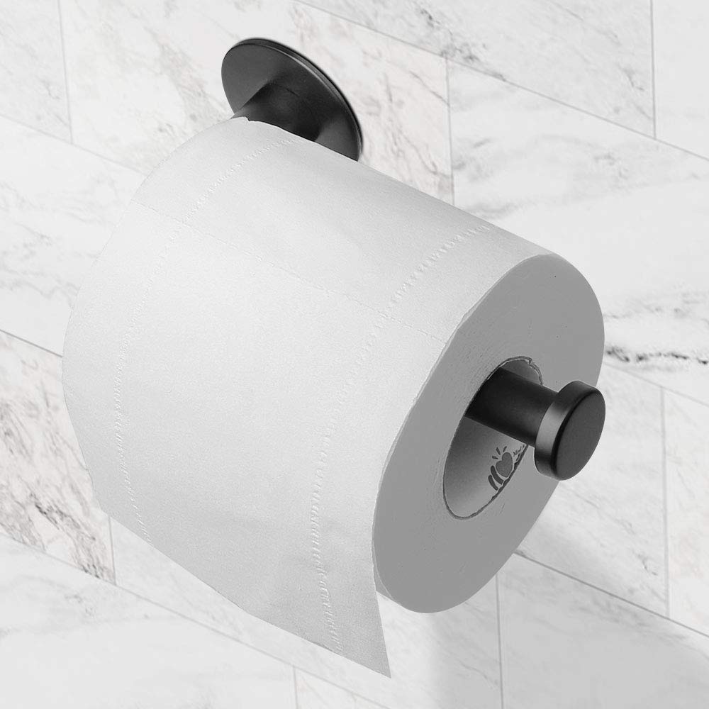 Toilet Paper Holder Self Adhesive Black Bathroom Paper Roll Holder Roll Holder 304 V324-HO-TPHOLD-BK