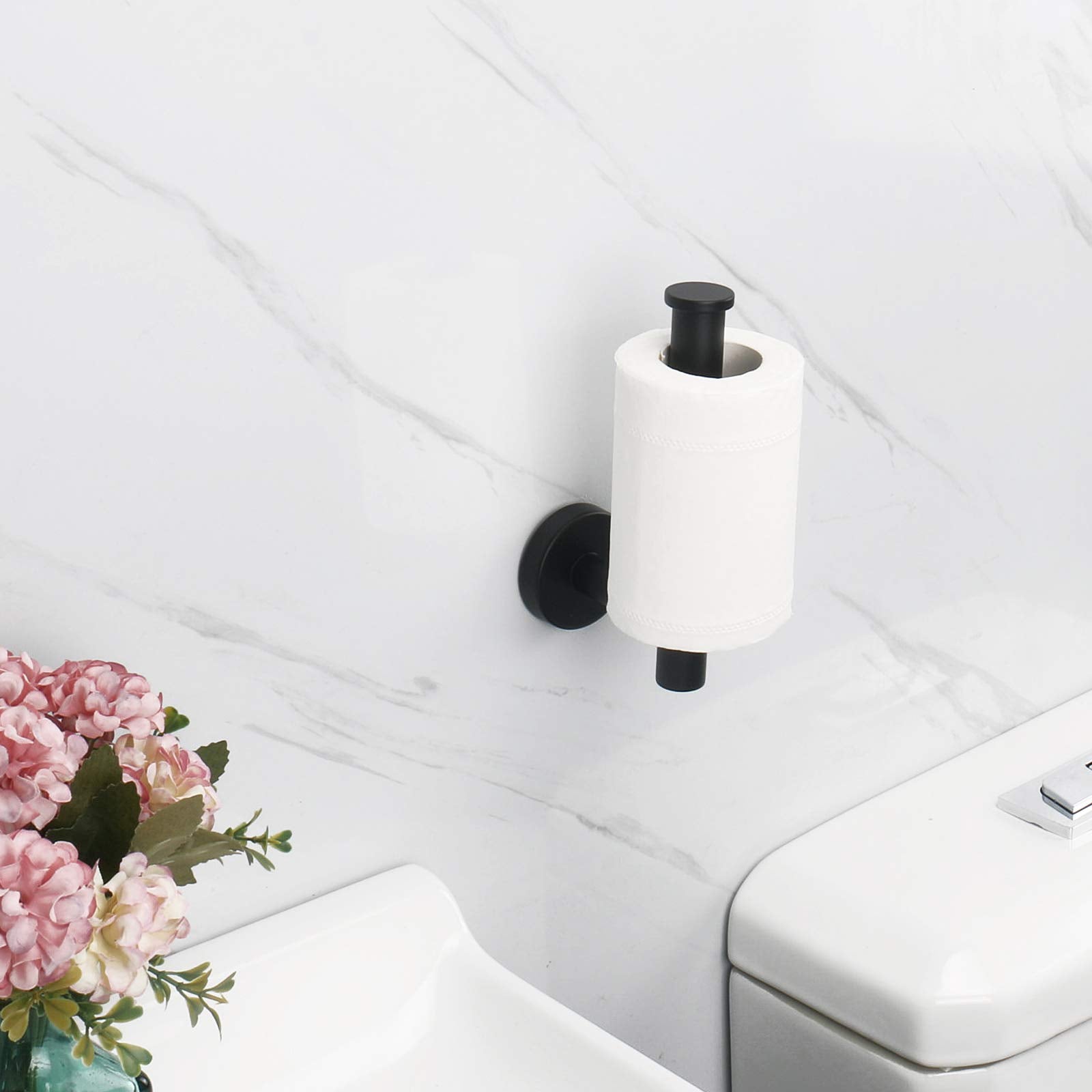 Toilet Paper Holder Black Wall Mount Bathroom Paper Roll Holder Roll Holder 304 V324-HO-TPHOLD-DKBK