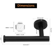 Toilet Paper Holder Black Wall Mount Bathroom Paper Roll Holder Roll Holder 304 V324-HO-TPHOLD-DKBK