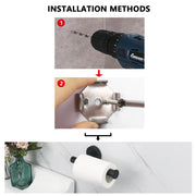 Toilet Paper Holder Black Wall Mount Bathroom Paper Roll Holder Roll Holder 304 V324-HO-TPHOLD-DKBK