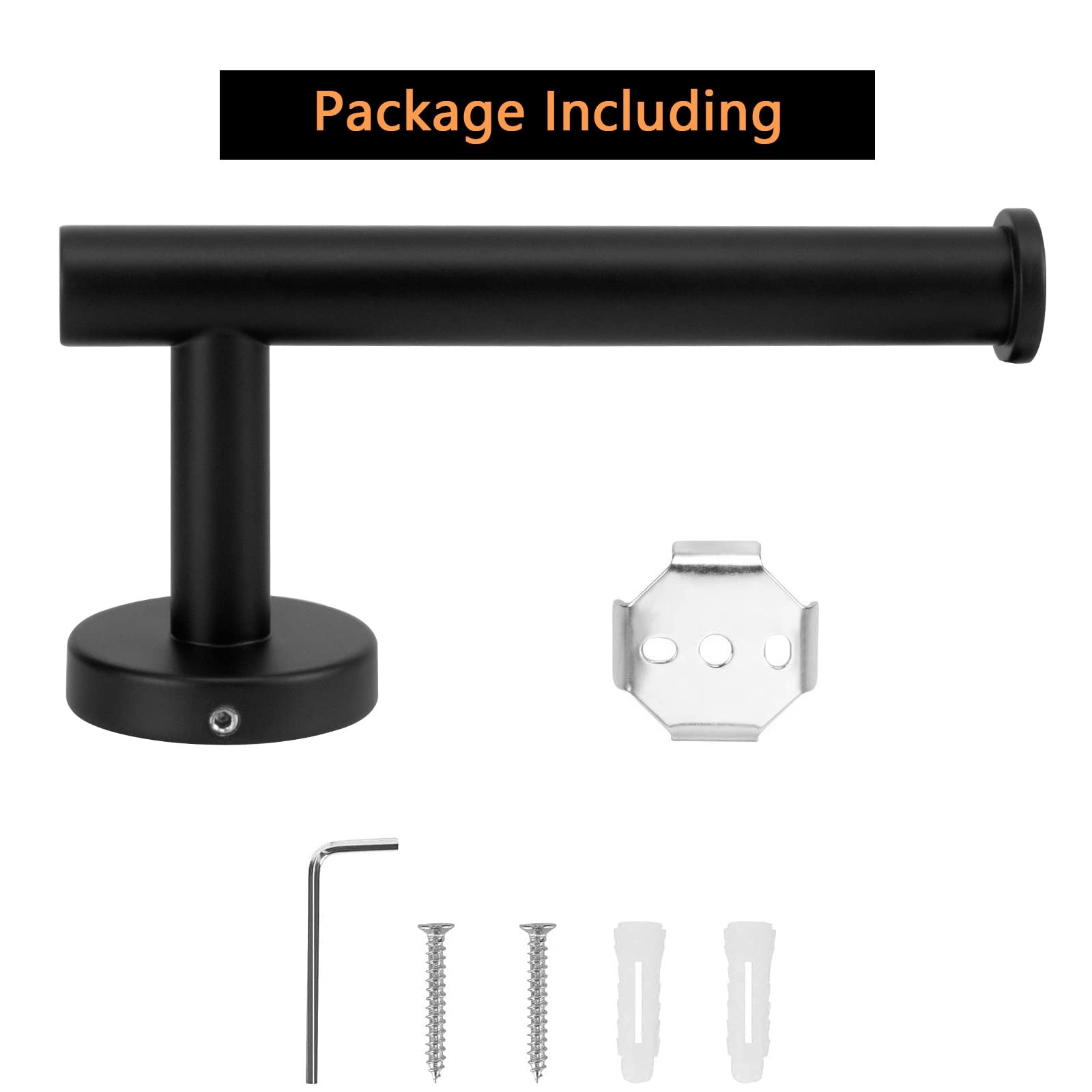 Toilet Paper Holder Black Wall Mount Bathroom Paper Roll Holder Roll Holder 304 V324-HO-TPHOLD-DKBK