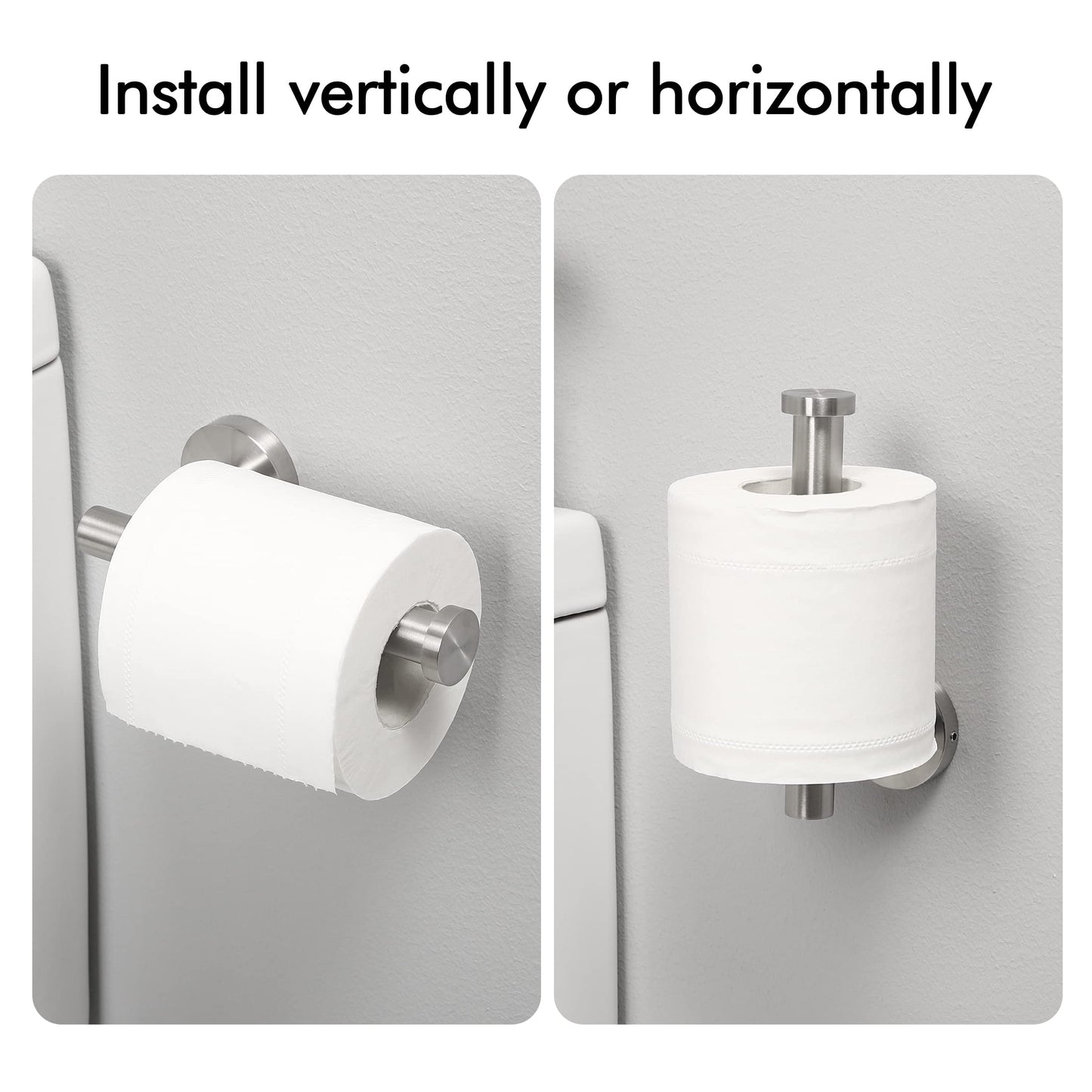 Toilet Paper Holder Bathroom Paper Roll Holder Roll Holder brushed Silver Wall Mount 304 V324-HO-TPHOLD-DKSI