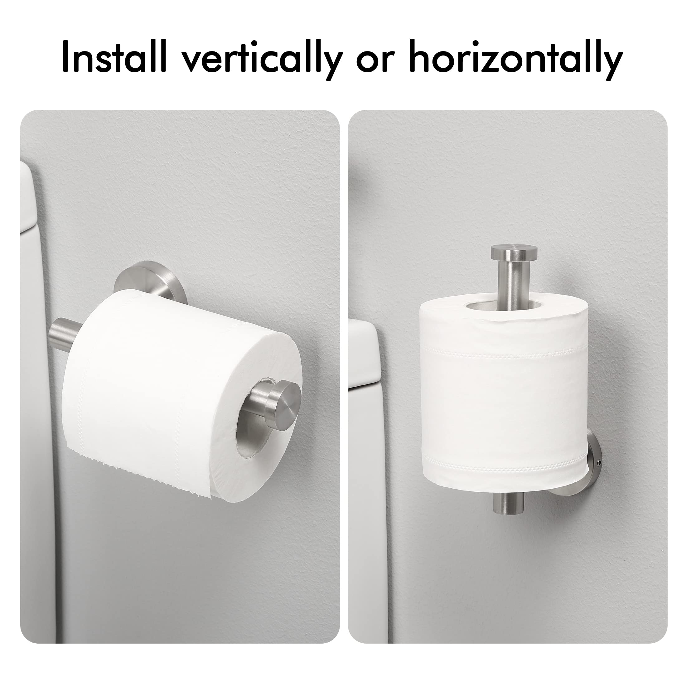 Toilet Paper Holder Bathroom Paper Roll Holder Roll Holder brushed Silver Wall Mount 304 V324-HO-TPHOLD-DKSI