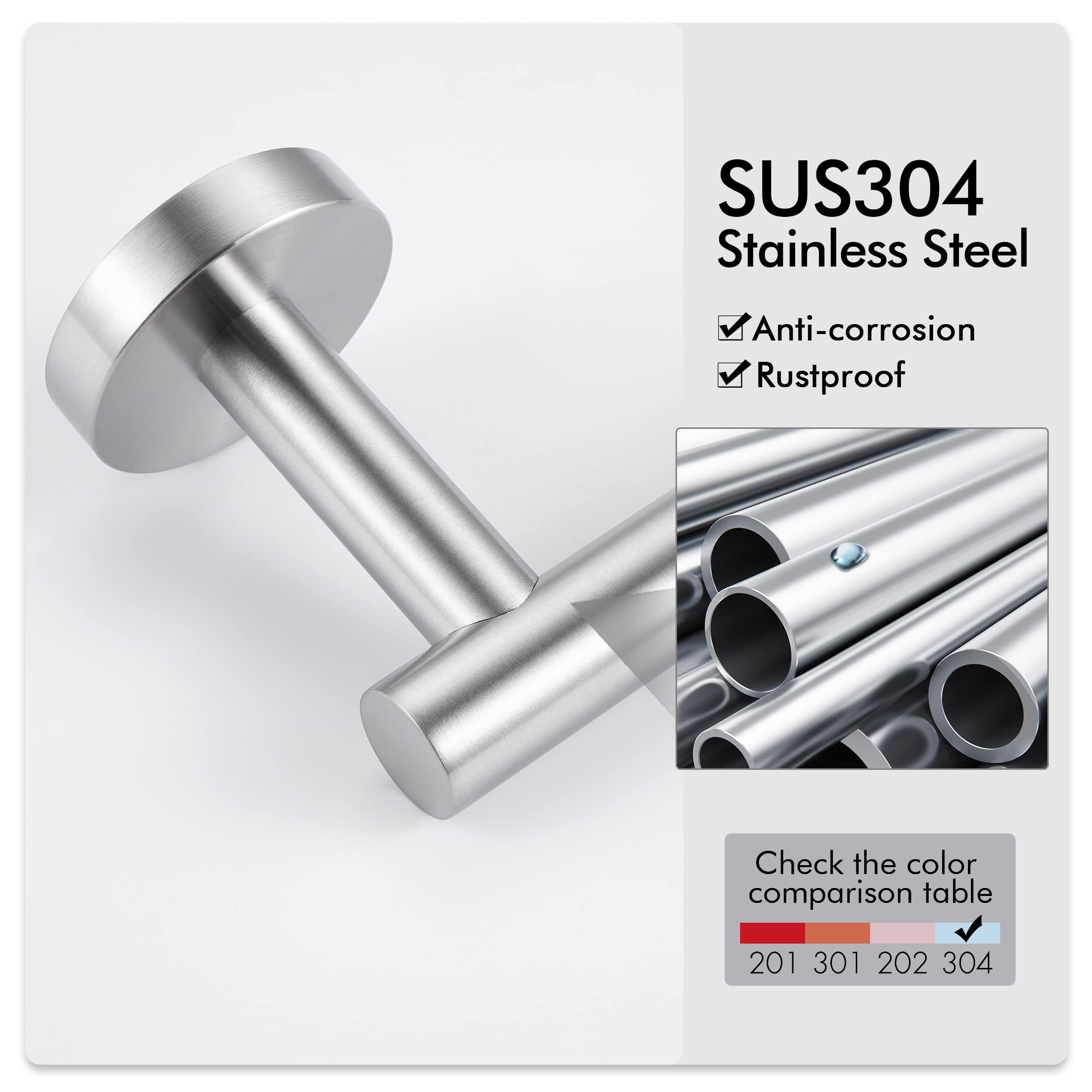 Toilet Paper Holder Bathroom Paper Roll Holder Roll Holder brushed Silver Wall Mount 304 V324-HO-TPHOLD-DKSI