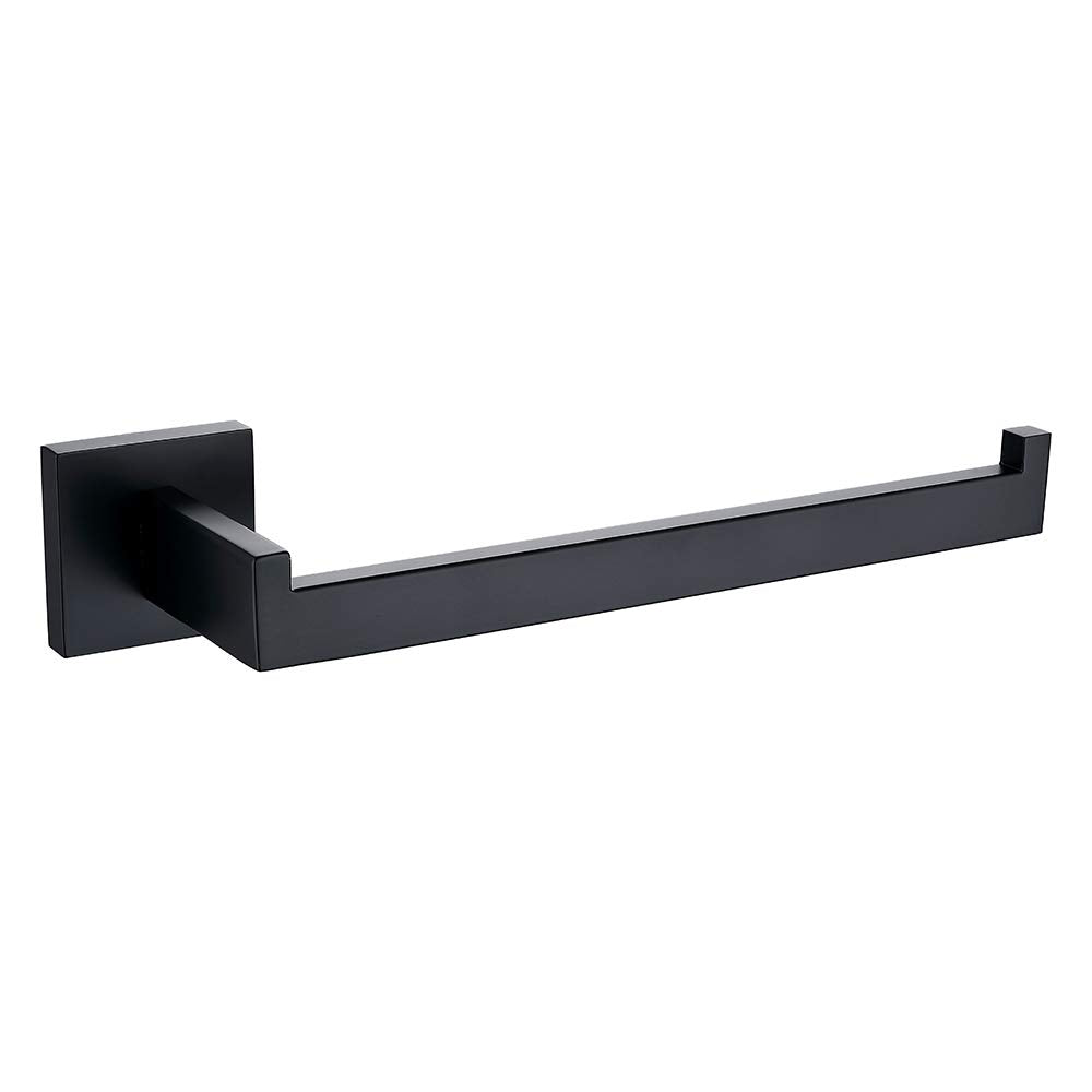 Square Hand Towel Holder Ring Wall Mounted Modern Towel Bar Bathroom Kitchen Black V324-HO-TTHOLD-BK