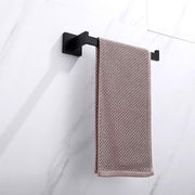 Square Hand Towel Holder Ring Wall Mounted Modern Towel Bar Bathroom Kitchen Black V324-HO-TTHOLD-BK