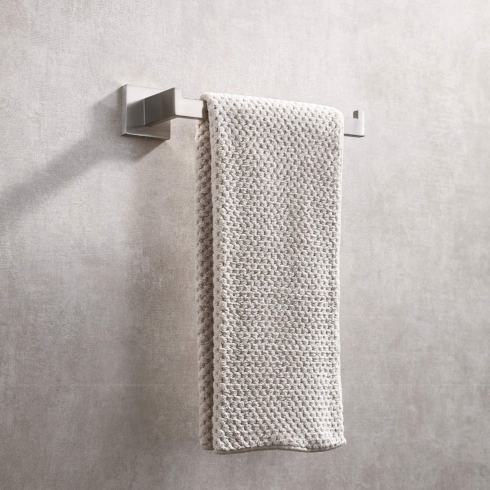 Square Hand Towel Holder Ring Wall Mounted Modern Towel Bar Bathroom Kitchen V324-HO-TTHOLD-SI