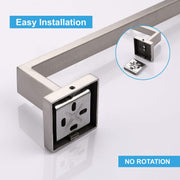 Square Hand Towel Holder Ring Wall Mounted Modern Towel Bar Bathroom Kitchen V324-HO-TTHOLD-SI