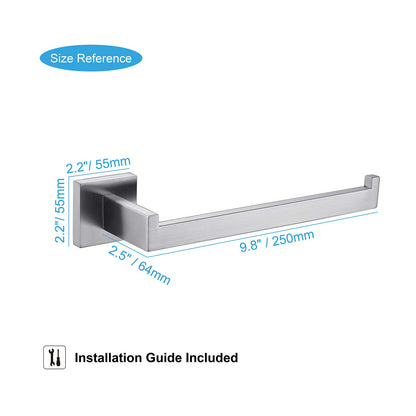 Square Hand Towel Holder Ring Wall Mounted Modern Towel Bar Bathroom Kitchen V324-HO-TTHOLD-SI