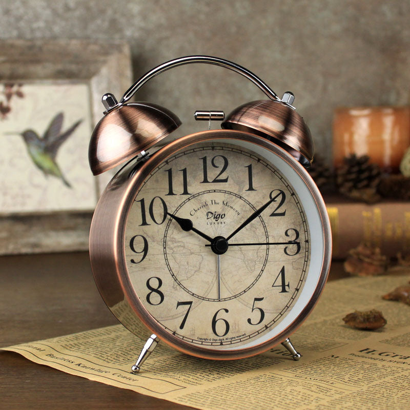 Dual Alarm Clock Twin Bell Alarm Clock, Bedroom Table Desk Alarm Clock Backlight V324-HO-WC45H
