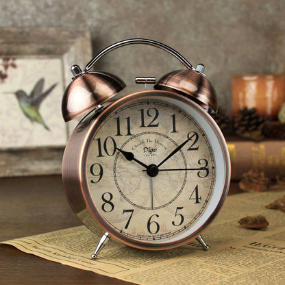 Dual Alarm Clock Twin Bell Alarm Clock, Bedroom Table Desk Alarm Clock Backlight V324-HO-WC45H