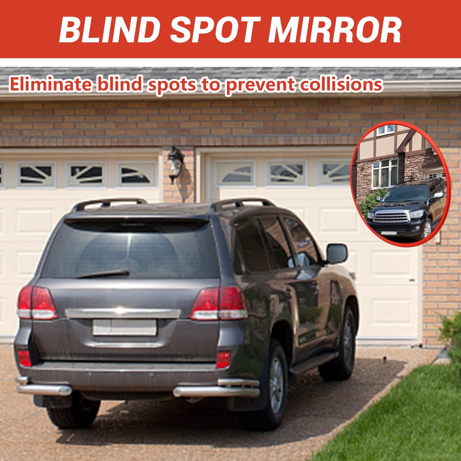 30cm Traffic Blind Spots Curved Convex Mirror Wide Angle for Driveway Warehouse Garage Security V324-IN-CURMIRROR-30CM