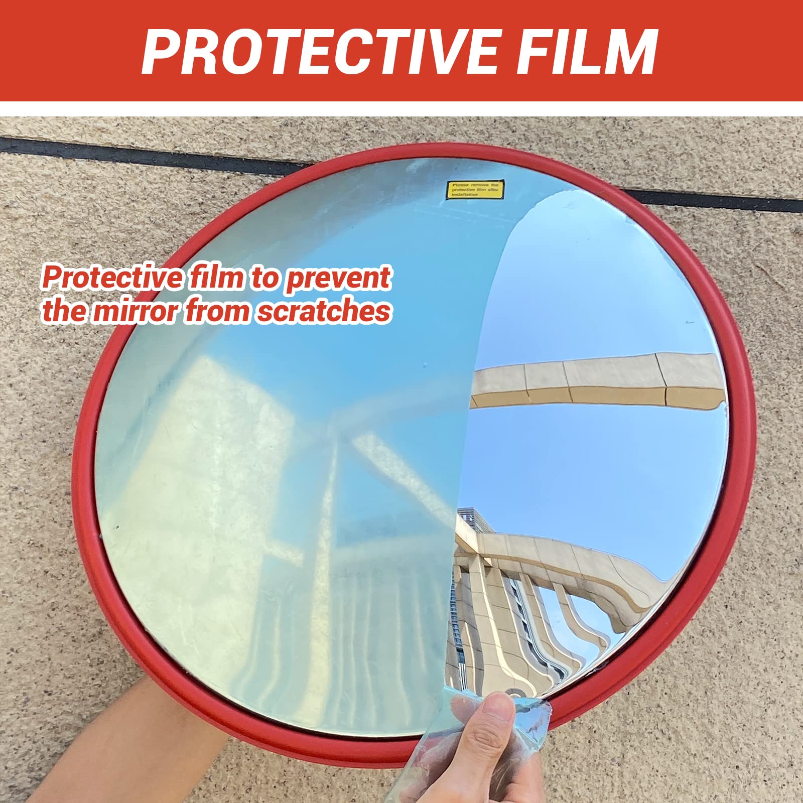30cm Traffic Blind Spots Curved Convex Mirror Wide Angle for Driveway Warehouse Garage Security V324-IN-CURMIRROR-30CM