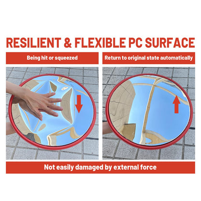 30cm Traffic Blind Spots Curved Convex Mirror Wide Angle for Driveway Warehouse Garage Security V324-IN-CURMIRROR-30CM