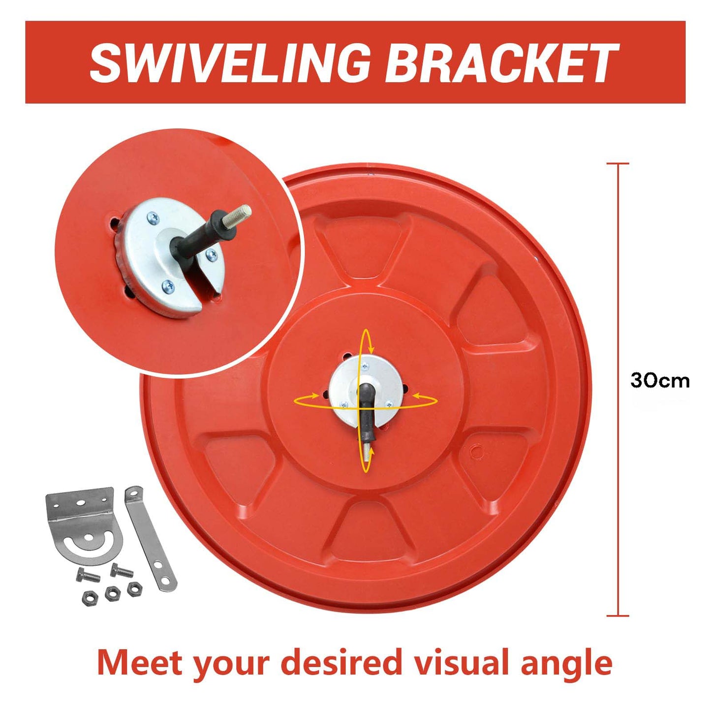 30cm Traffic Blind Spots Curved Convex Mirror Wide Angle for Driveway Warehouse Garage Security V324-IN-CURMIRROR-30CM