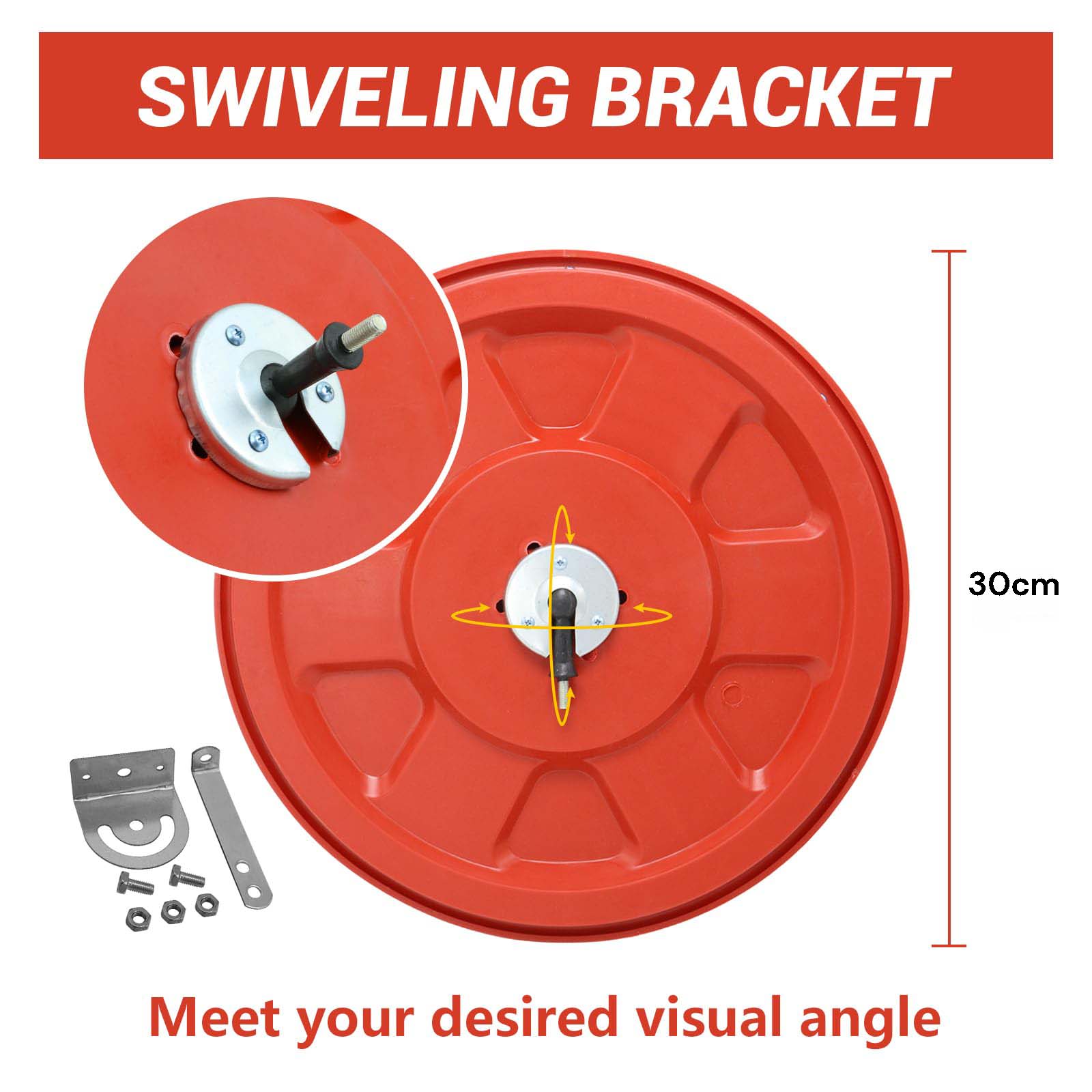 30cm Traffic Blind Spots Curved Convex Mirror Wide Angle for Driveway Warehouse Garage Security V324-IN-CURMIRROR-30CM