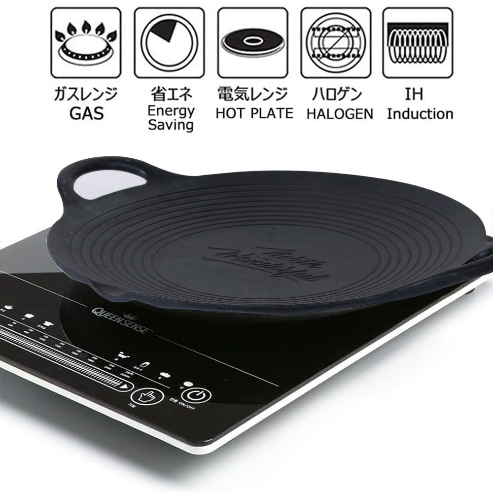 Cast Iron 36cm Korean Japanese BBQ Barbecue Grill Pan Plate Round Griddle Plate Indoor outdoor V324-JPBBQPAN36CM
